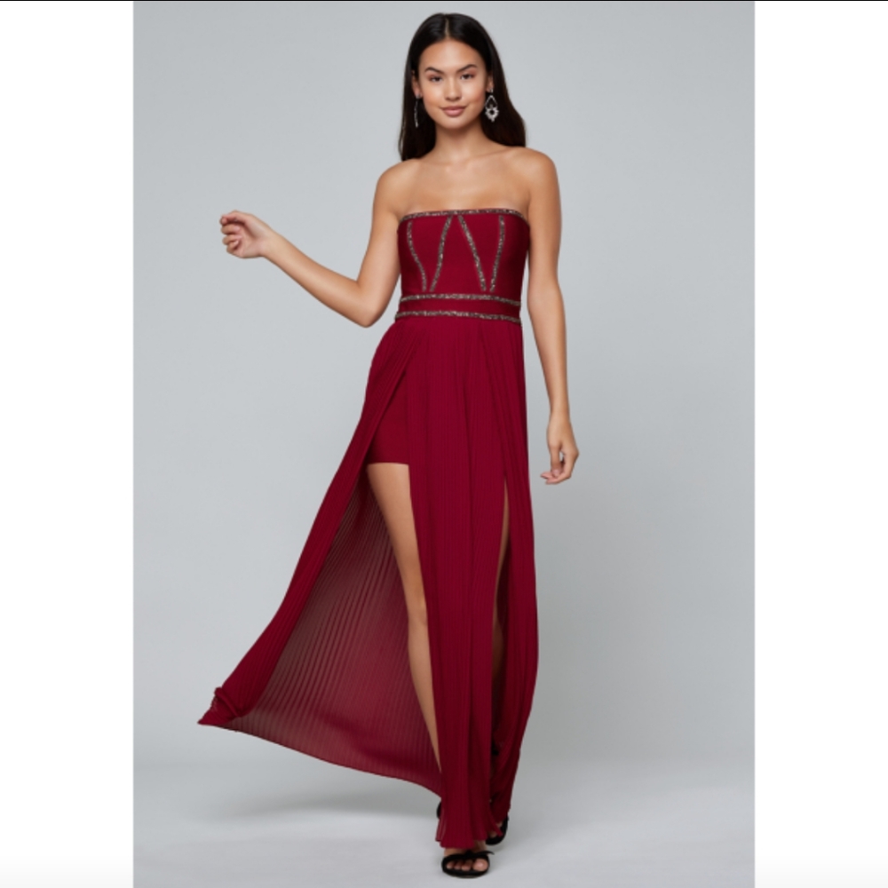 *Bebe RED strapless evening gown, Maxi dress